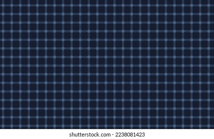 Vector seamless. Simple pattern with grid and mini circle of Hermann Grid illusion. For masculine fabric textile swatch ladies dress man shirt tablecloth or other textile design.Blue, light blue color