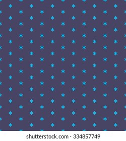 Vector seamless simple snow pattern. Winter background with snowfall. Stock illustration.