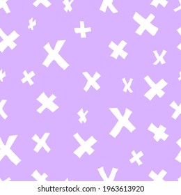 vector seamless simple X pattern on contrasting background. For paper, fabric, textile, wallpaper, backgrounds.