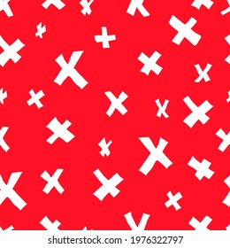 vector seamless simple X pattern on contrasting background. For paper, fabric, textile, wallpaper, backgrounds.