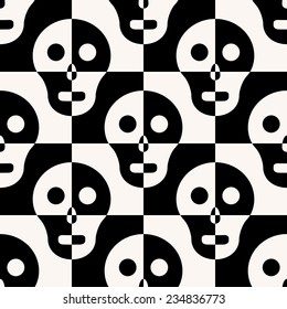 Vector Seamless Skull Background
