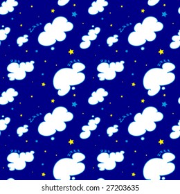 vector seamless sleep pattern