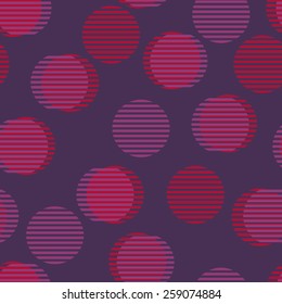 vector seamless slised ined circles print