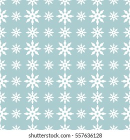 Vector Seamless Snowflakes or Floral Pattern Background for Christmas And New year. Celebration.  Abstract