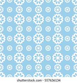 Vector Seamless Snowflakes or Floral Pattern Background for Christmas And New year. Celebration.  Abstract