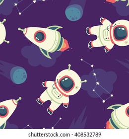 vector seamless space pattern