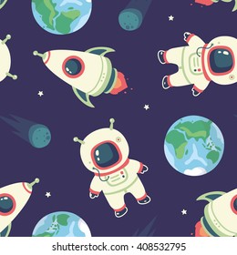 vector seamless space pattern