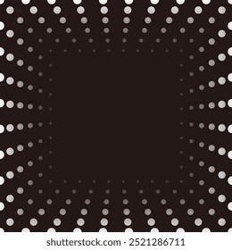 Vector Seamless Square Frame And Background Illustration Wth Abstract Dot Patterns And Text Space. Horizontally And Vertically Repeatable. 