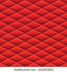 Vector seamless square red rhombus pattern.