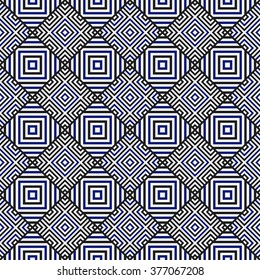 Vector Seamless squares Pattern. Colorful squares. Zigzag pattern. Geometric background. Ethnic background. Textile, paper or ceramic backdrop. Abstract linear background. Vector regular Texture.