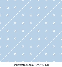 Vector Seamless Star pattern. Flower pattern. Floral background. Ethnic background. Textile, paper background. Abstract monochrome Blue Background. Geometric Pattern. Dot beads. Vector Regular Texture