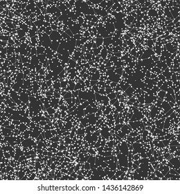 Vector seamless with a lot of stars black cosmic background. Space/ zodiacal/ universe white thin line elements pattern. Astronomy and Astrology objects. For fabric, textile, banner, design.