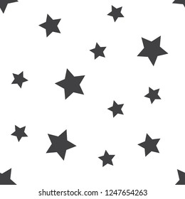 Vector seamless stars pattern. Star background based on random elements for high definition concept