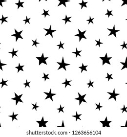 Vector seamless stars pattern. Star background based on random elements for high definition concept