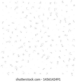 Vector seamless with a lot of stars white cosmic background. Space/ zodiacal/ universe black thin line elements pattern. Astronomy and Astrology objects. For fabric, textile, banner, design and cover.
