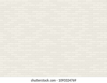 Vector seamless stretcher bond white brick wall texture
