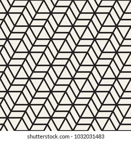 Vector seamless stripes pattern. Modern stylish texture with monochrome trellis. Repeating geometric hexagonal grid. Simple lattice design.