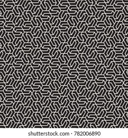 Vector seamless stripes pattern. Modern stylish texture with monochrome trellis. Repeating geometric hexagonal grid. Simple lattice graphic design.