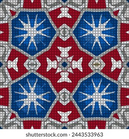Vector seamless Structured colorful pattern for beading