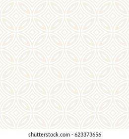 Vector Seamless Subtle Geometric Rounded Lines Pattern. Abstract Geometric Background Design