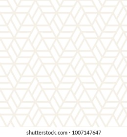 Vector seamless subtle stripes pattern. Modern stylish texture with monochrome trellis. Repeating geometric hexagonal grid. Simple lattice graphic design.