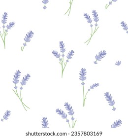 lavanda vectorial de patrón floral de verano ininterrumpido