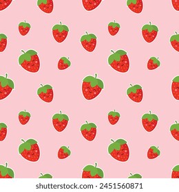 Vector sin costuras con fruta de verano sobre fondo editable. plátano, cereza, uvas, limón, aguacate, mango, naranja, manzana, fresa, pera.