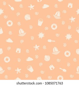 Vector seamless summer pattern that can be used for design of textiles and wrapping paper