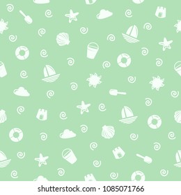 Vector seamless summer pattern that can be used for design of textiles and wrapping paper