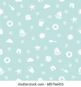 Vector seamless summer pattern that can be used for design of textiles and wrapping paper