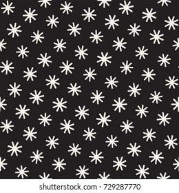 Vector seamless sunburst shapes freehand pattern. Abstract background with round brush strokes. Hand drawn texture
