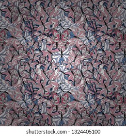 Vector. Seamless. Superb background for design of fabric, paper, wrappers and wallpaper. Butterfly pattern neutral, blue and whites.
