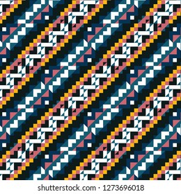 Vector Seamless surface geometric pattern design with minimal duotone modern lines