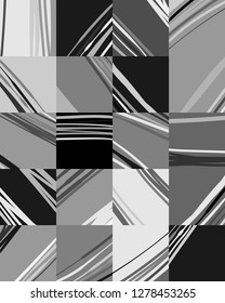 Vector Seamless surface geometric pattern design with minimal duotone modern lines