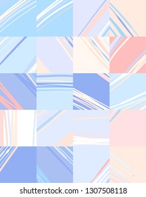 Vector Seamless surface geometric pattern design with color modern lines