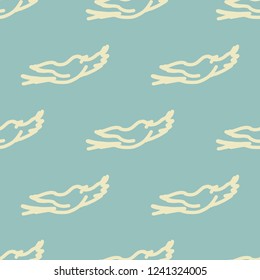Vector seamless with swallows. Romantic fabric pattern for dress, blouse and pleated skirt. Gentle print for wrapping.