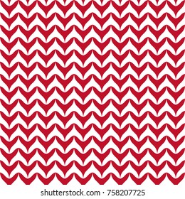 Vector seamless symmetric retro stylish pattern to a set for backdrop, wrapping paper, fabric, greeting card or invitation card with often repeating decorative red heart elements on a white background