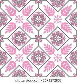 vetor sem emenda padrões simétricos contra rosa quadrado predominantemente apresentando intrincado floral mandala elementos geométricos redemoinhos pétalas exibe estética decorativa simetria tecido têxtil