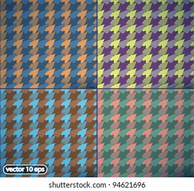 vector seamless tablecloth pattern set