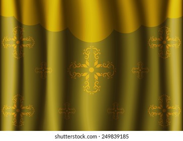 Vector seamless tapestry style Modern floral vintage