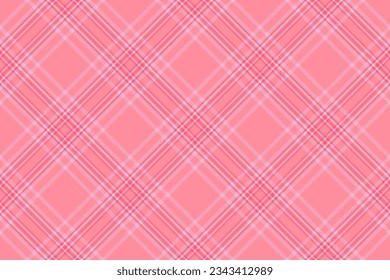 Vector seamless tartan of check fabric pattern with a background texture plaid textile in red and light colors.
