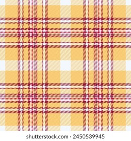 Vector seamless tartan of fabric background textile with a pattern texture check plaid in amber and alice blue colors.