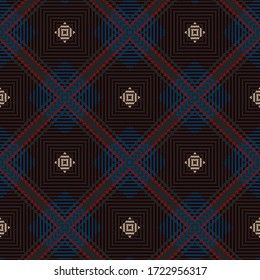 Patrón Tartán sin problemas del vector. Antecedentes de Navidad Vintage. Tartán Plaid sin inconvenientes. Diseño geométrico de moda. Patrón resumen de Navidad. Textura tejida escocesa. Patrón clásico Tartán sin problemas.