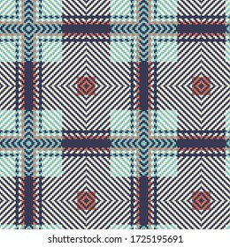 Patrón Tartán sin pérdida de brillo vectorial. Vintage Christmas Background. Tartán Plaid sin Maravilla. Diseño Geométrico De Moda. Patrón de resumen de Navidad. Textura tejida escocesa. Patrón clásico de Tartán sin foco.