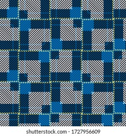 Vector Seamless Tartan Pattern. Vintage Christmas Background. Seamless Tartan Plaid. Fashion Geometric Design. Christmas Abstract Pattern. Scottish Woven Texture. Classic Tartan Seamless Pattern.