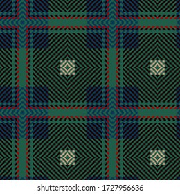 Patrón Tartán sin pérdida de brillo vectorial. Vintage Christmas Background. Tartán Plaid sin Maravilla. Diseño Geométrico De Moda. Patrón de resumen de Navidad. Textura tejida escocesa. Patrón clásico de Tartán sin foco.