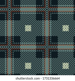 Patrón Tartán sin pérdida de brillo vectorial. Vintage Christmas Background. Tartán Plaid sin Maravilla. Diseño Geométrico De Moda. Patrón de resumen de Navidad. Textura tejida escocesa. Patrón clásico de Tartán sin foco.
