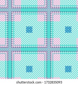 Vector Nahtloses Tartan Muster. Weihnachtsgeschmack. Nahtlose Tartan Plaid. Geometrisches Design der Mode. Weihnachten Abstraktes Muster. Scottish Woven Texture. Klassischer Tartan Nahtloses Muster.