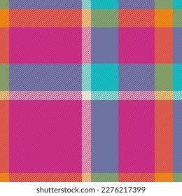 Tartán sin vectores. Marcar textil. Tela de fondo textura en colores claros y magenta.