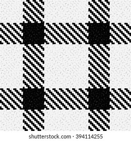 Vector seamless tartan plaid pattern. High-detail. Abstract black and white background for print onto fabric, wallpaper and textile.